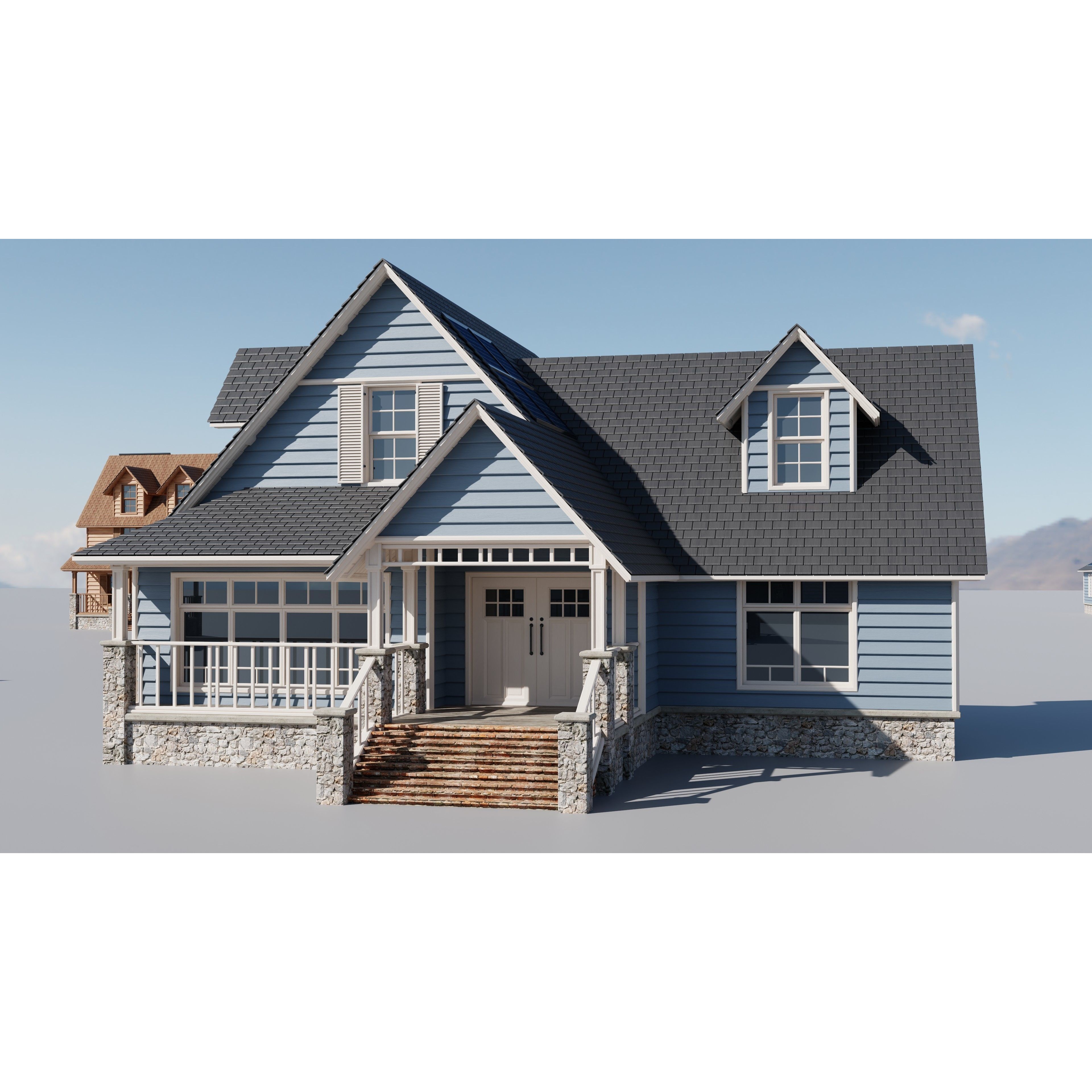 20 House Pack - Low-Poly Game-Ready 3D Model - View 6