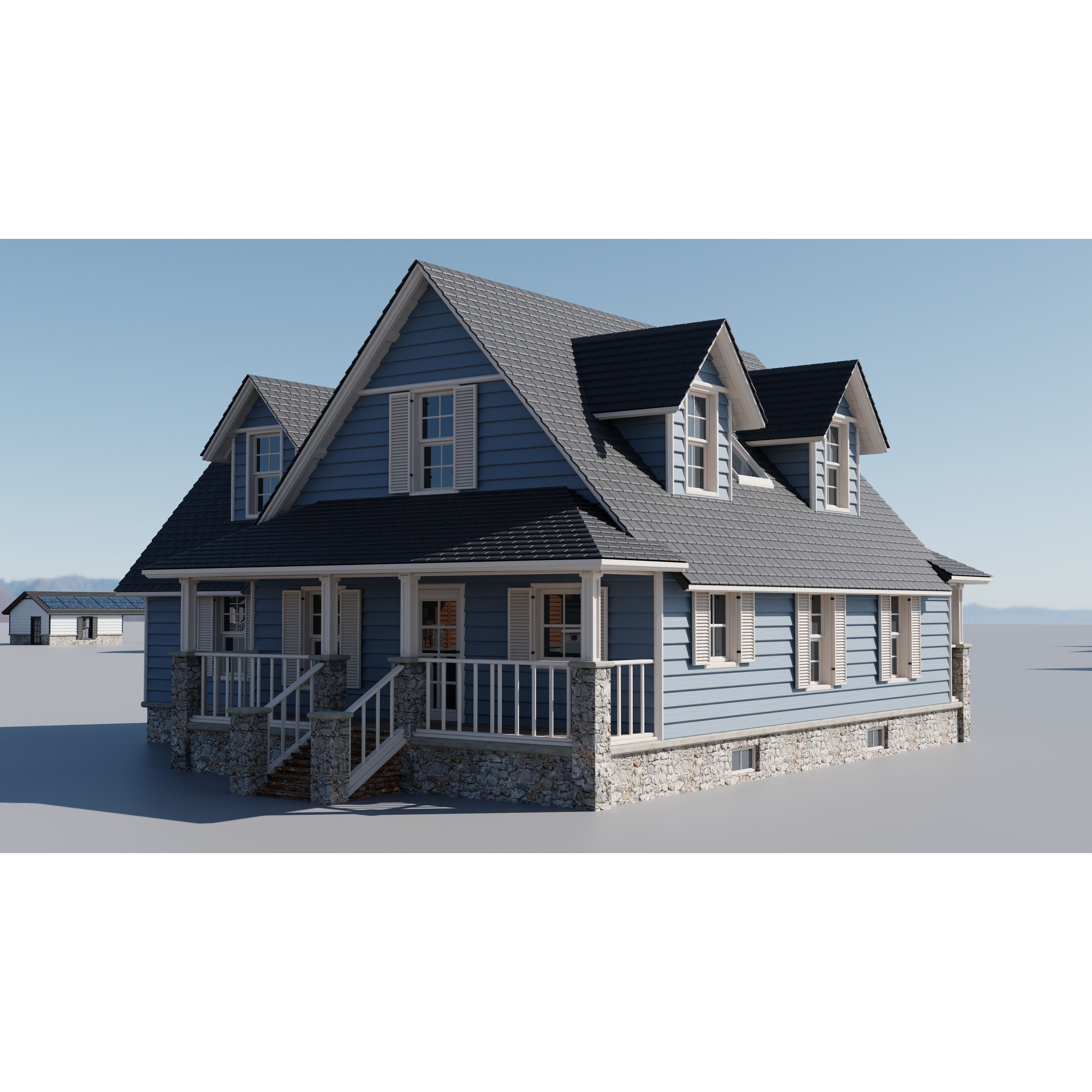 20 House Pack - Low-Poly Game-Ready 3D Model - View 7