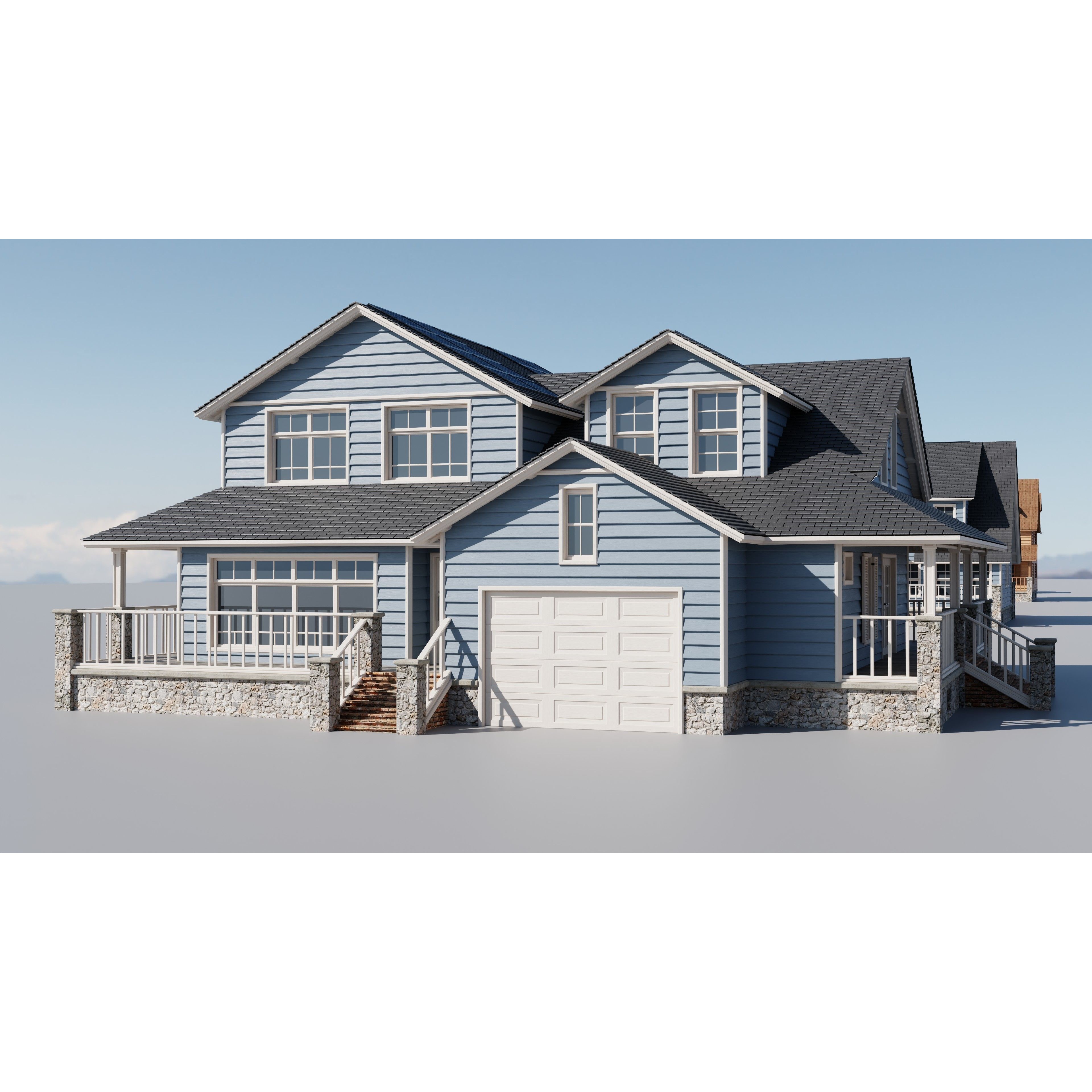 20 House Pack - Low-Poly Game-Ready 3D Model - View 8