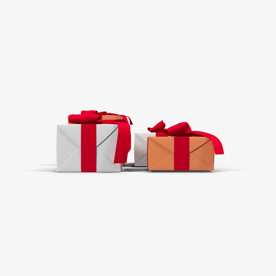 Gift Boxes 3D Model – Low Poly PBR Asset for Christmas & Birthdays - View 10