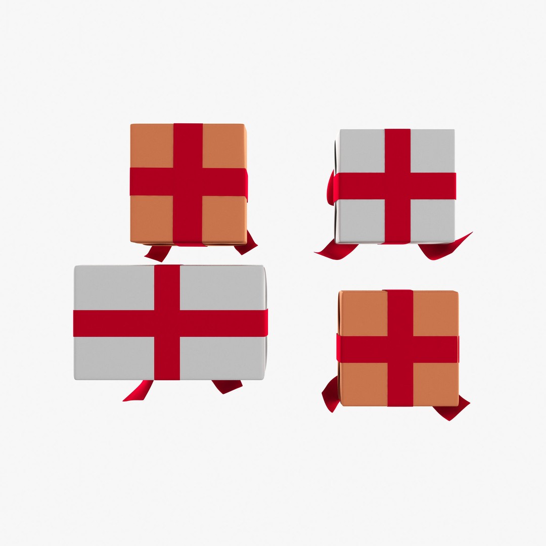 Gift Boxes 3D Model – Low Poly PBR Asset for Christmas & Birthdays - View 11