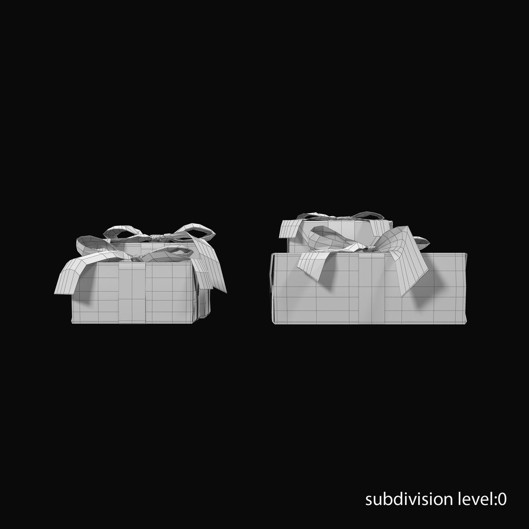 Gift Boxes 3D Model – Low Poly PBR Asset for Christmas & Birthdays - View 15