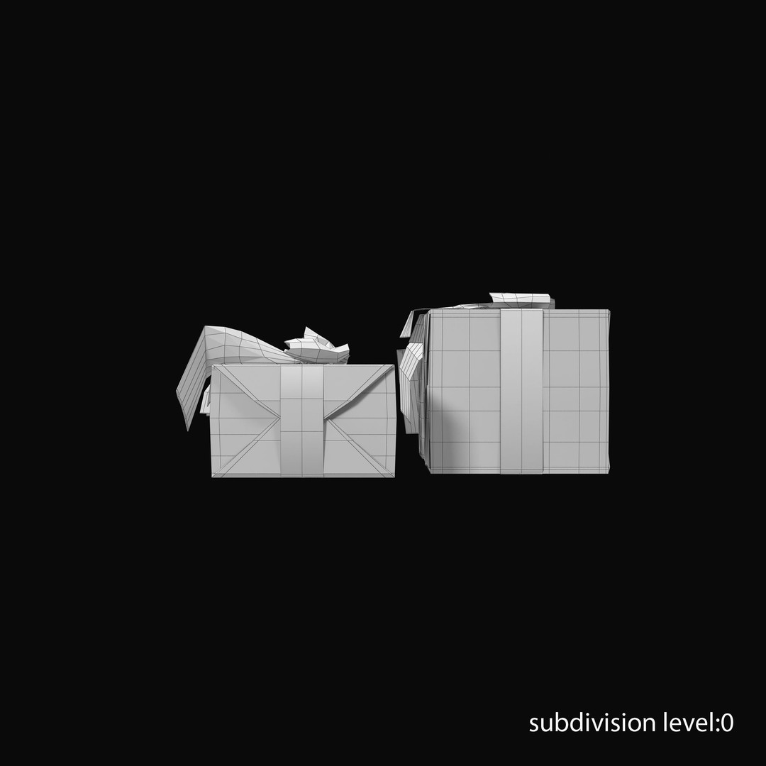 Gift Boxes 3D Model – Low Poly PBR Asset for Christmas & Birthdays - View 16