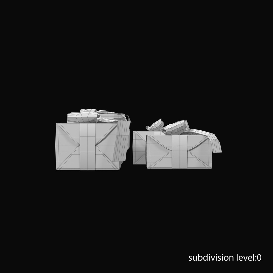 Gift Boxes 3D Model – Low Poly PBR Asset for Christmas & Birthdays - View 18