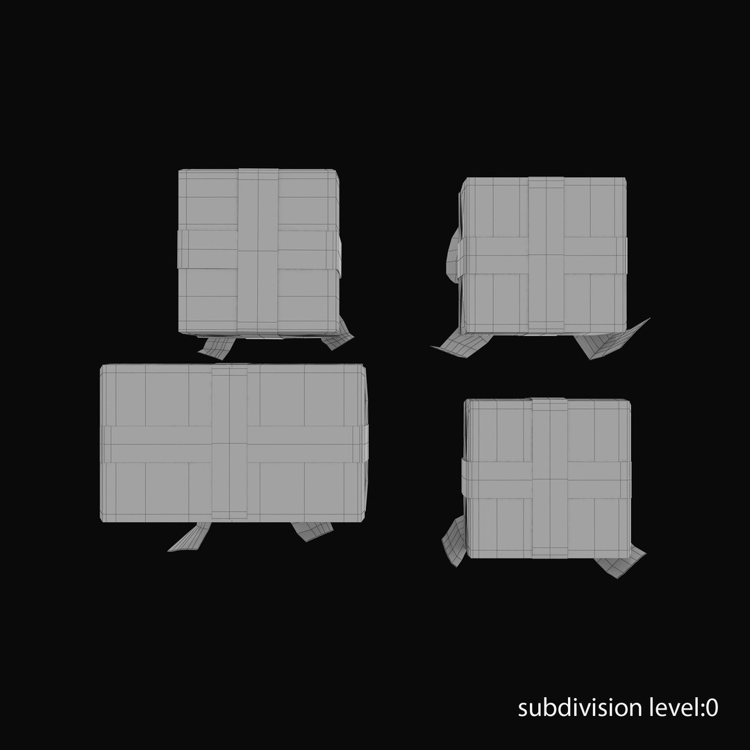 Gift Boxes 3D Model – Low Poly PBR Asset for Christmas & Birthdays - View 19