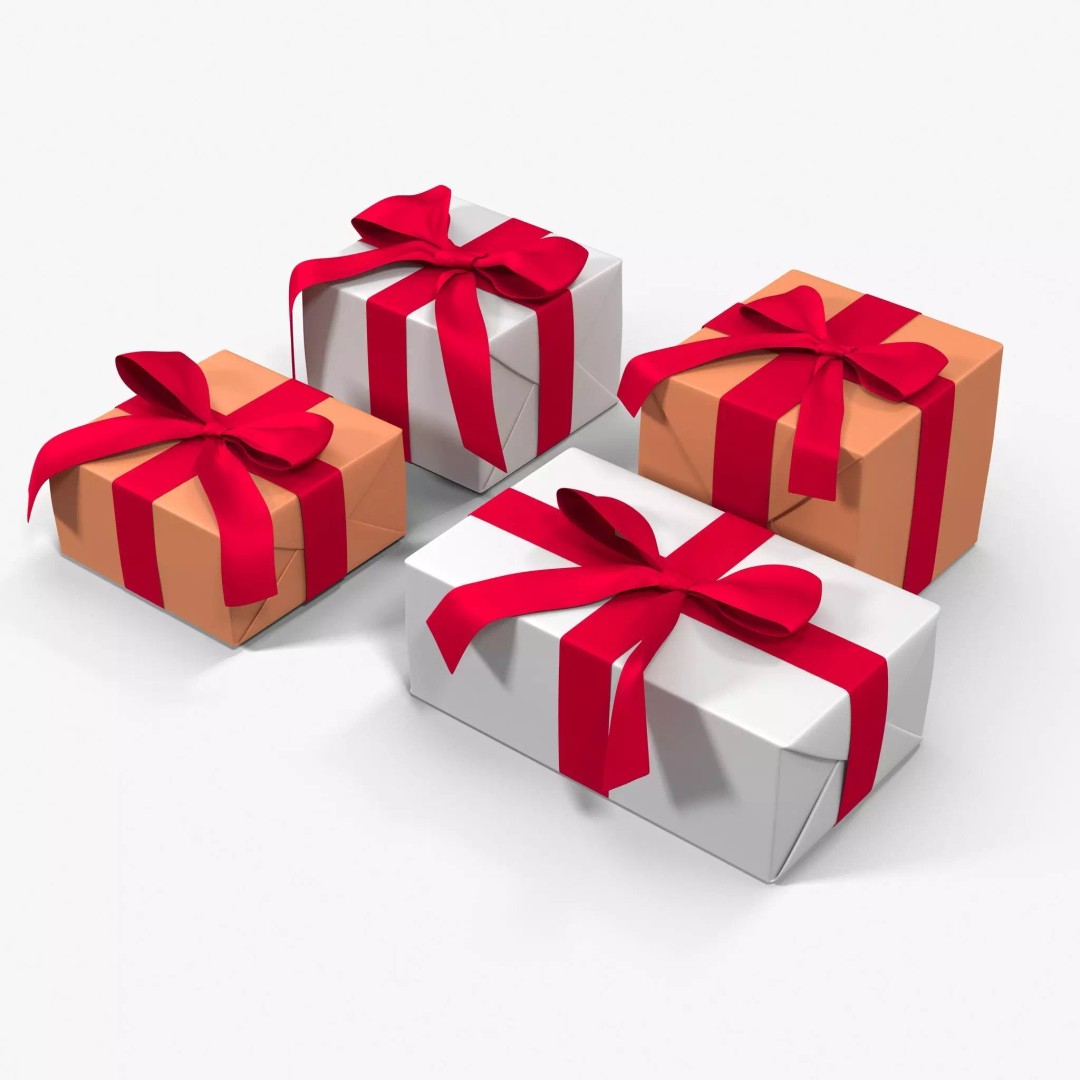 Gift Boxes 3D Model – Low Poly PBR Asset for Christmas & Birthdays - View 2