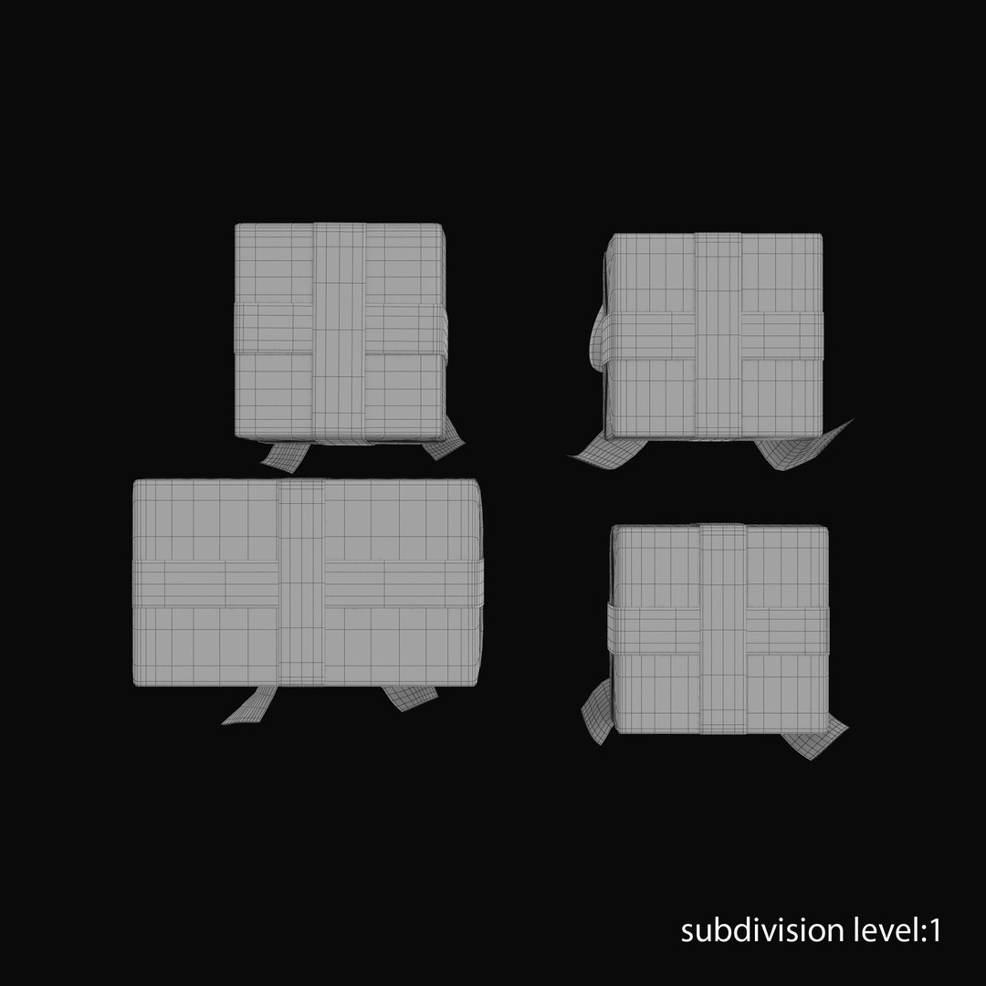 Gift Boxes 3D Model – Low Poly PBR Asset for Christmas & Birthdays - View 27