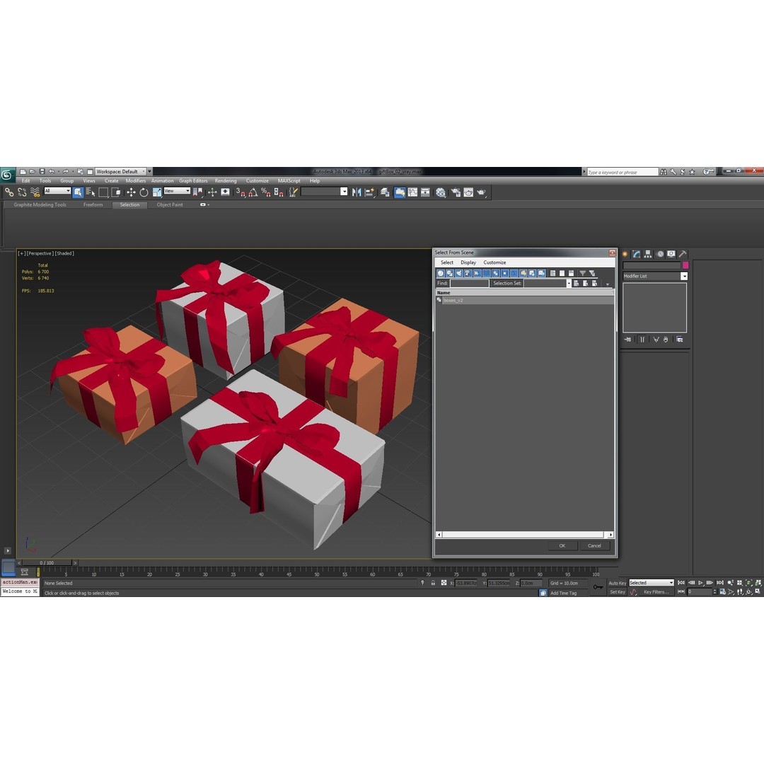 Gift Boxes 3D Model – Low Poly PBR Asset for Christmas & Birthdays - View 28