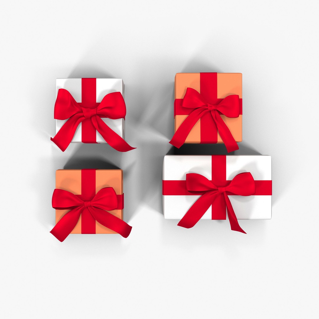 Gift Boxes 3D Model – Low Poly PBR Asset for Christmas & Birthdays - View 5