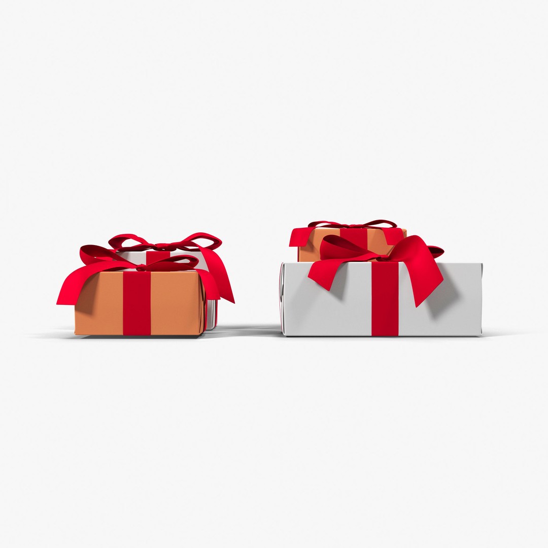 Gift Boxes 3D Model – Low Poly PBR Asset for Christmas & Birthdays - View 7