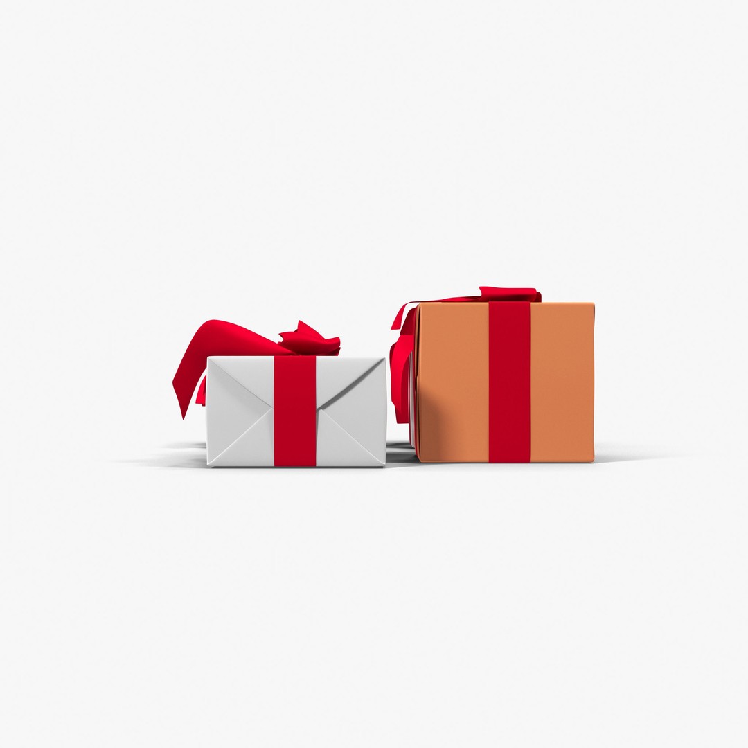 Gift Boxes 3D Model – Low Poly PBR Asset for Christmas & Birthdays - View 8
