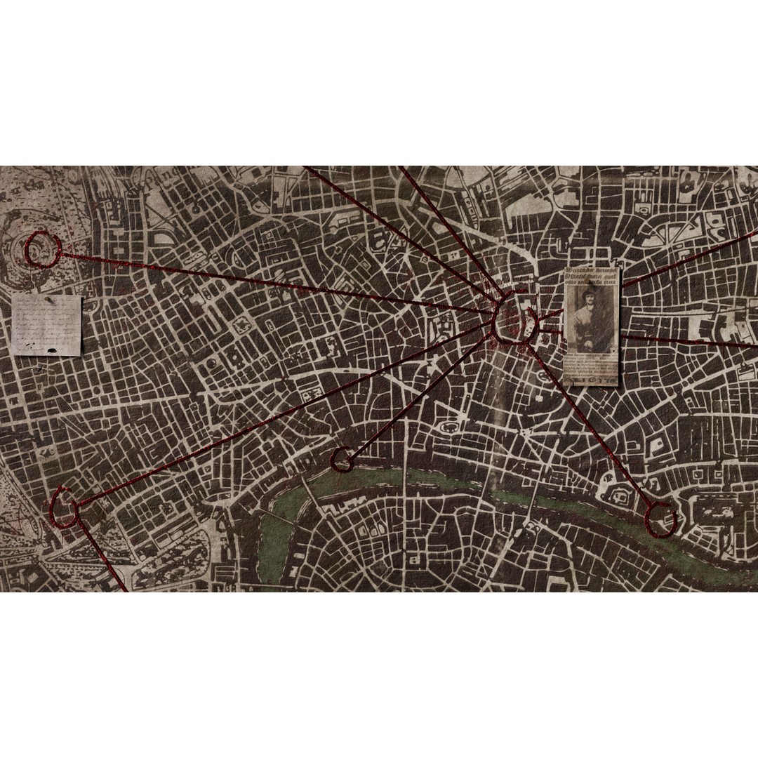 Detective Board 3D Model – Victorian Low Poly Game Asset, FBX - View 5
