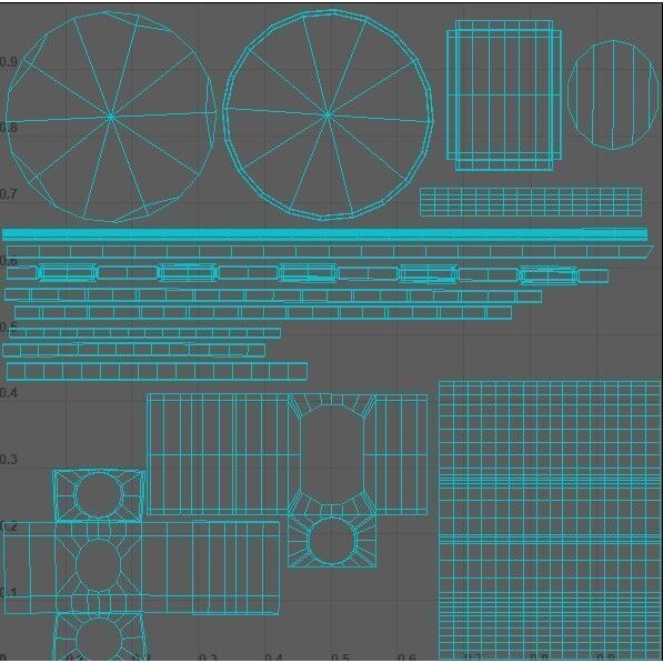 Old Western Saloon Table 3D Model – Low Poly Game Asset, FBX, OBJ - View 10