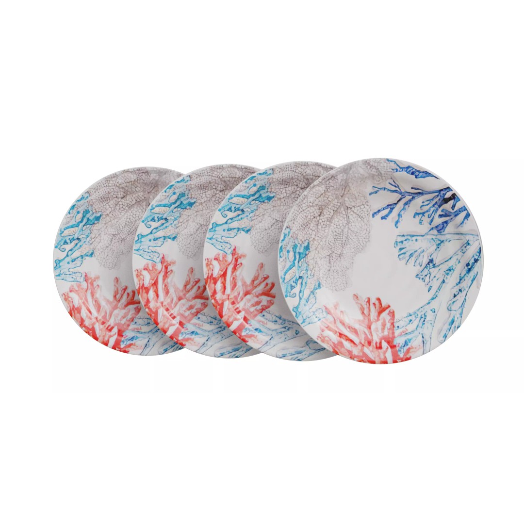 Coral Salad Plate 3D Model – Low Poly Kitchenware, FBX, Blender - View 2