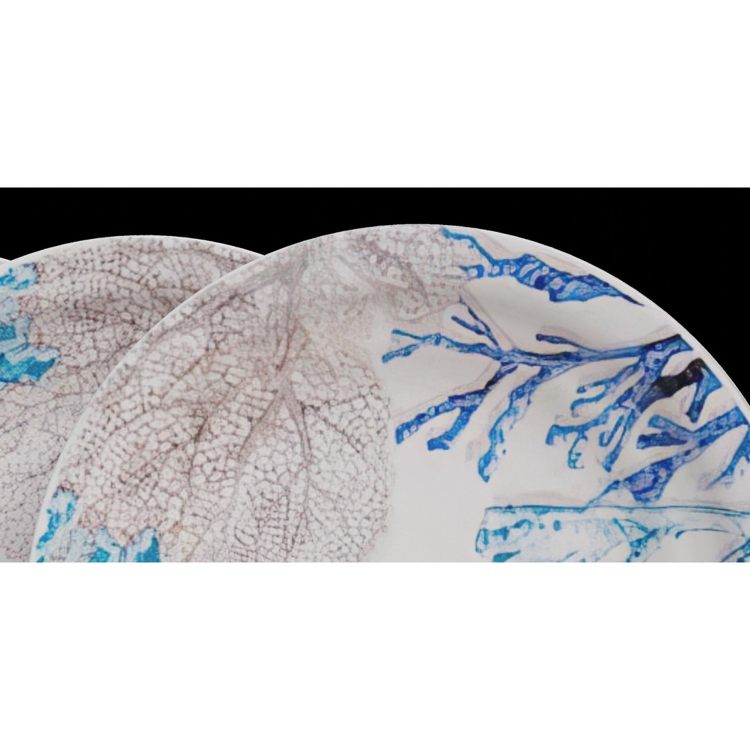 Coral Salad Plate 3D Model – Low Poly Kitchenware, FBX, Blender - View 7