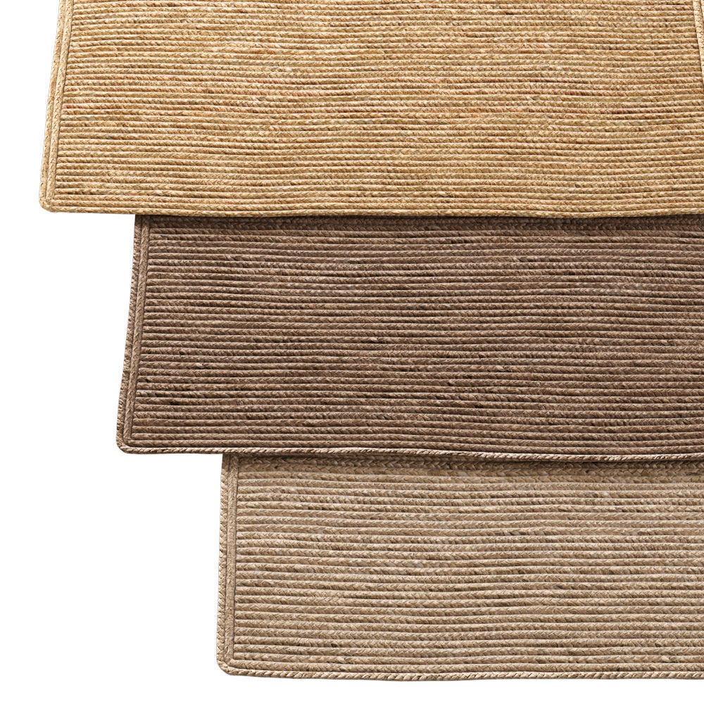 Natural Braided Jute Rug 3D Model – Scandinavian Floor Decor, FBX, OBJ - View 17
