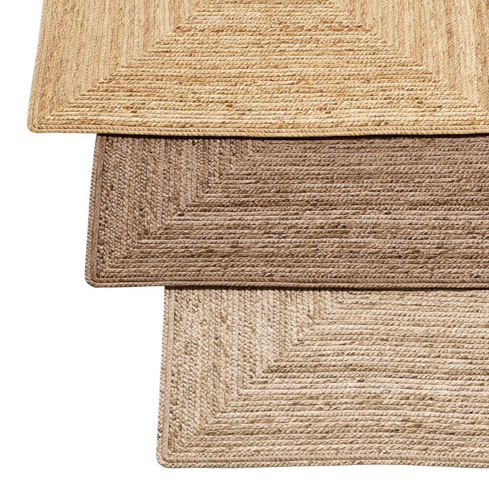 Natural Braided Jute Rug 3D Model – Scandinavian Floor Decor, FBX, OBJ - View 18