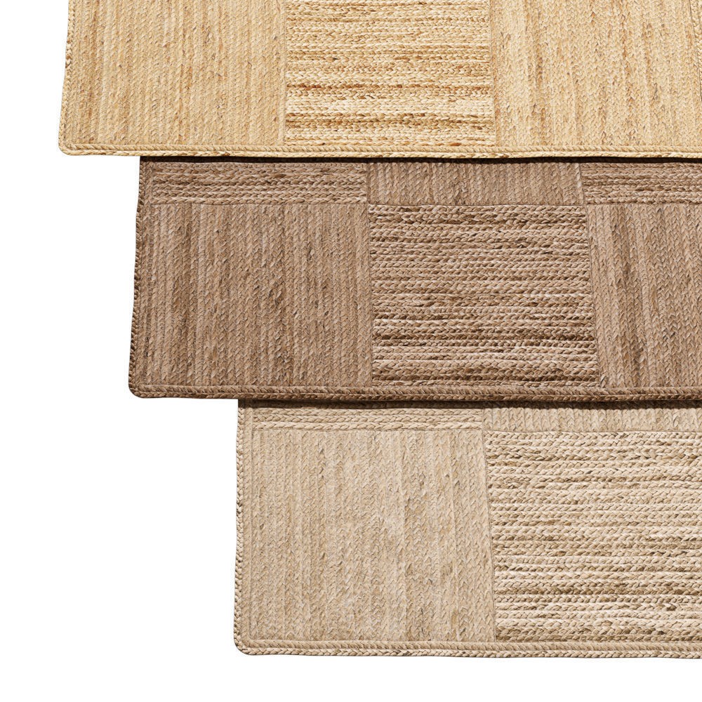 Natural Braided Jute Rug 3D Model – Scandinavian Floor Decor, FBX, OBJ - View 19