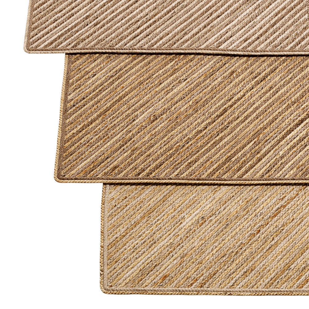 Natural Braided Jute Rug 3D Model – Scandinavian Floor Decor, FBX, OBJ - View 23