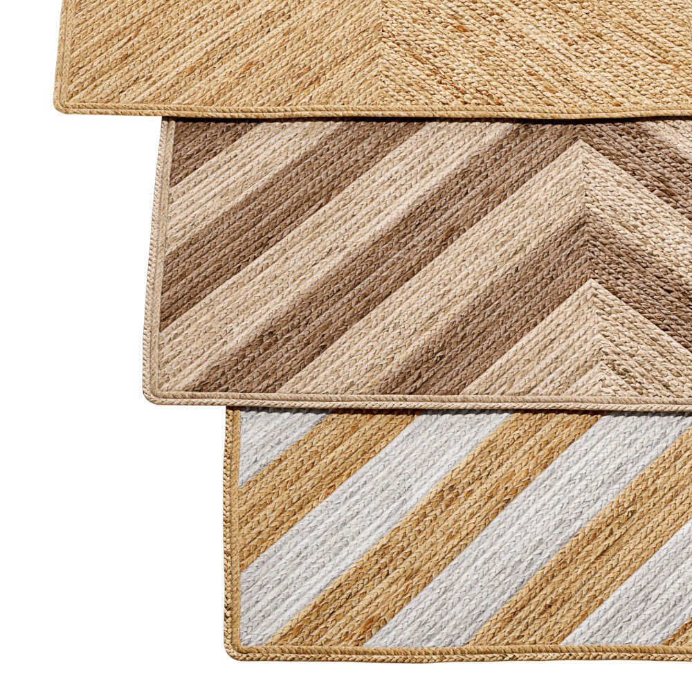Natural Braided Jute Rug 3D Model – Scandinavian Floor Decor, FBX, OBJ - View 27