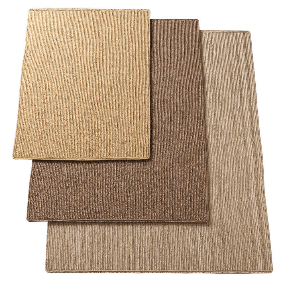 Natural Braided Jute Rug 3D Model – Scandinavian Floor Decor, FBX, OBJ - View 3