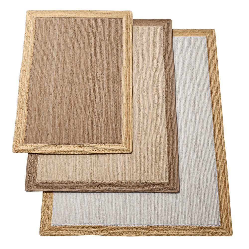 Natural Braided Jute Rug 3D Model – Scandinavian Floor Decor, FBX, OBJ - View 5