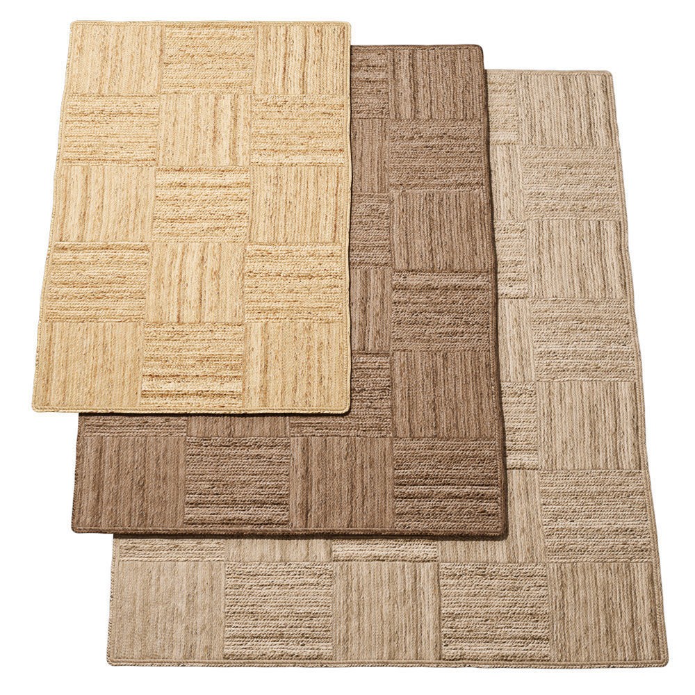 Natural Braided Jute Rug 3D Model – Scandinavian Floor Decor, FBX, OBJ - View 7