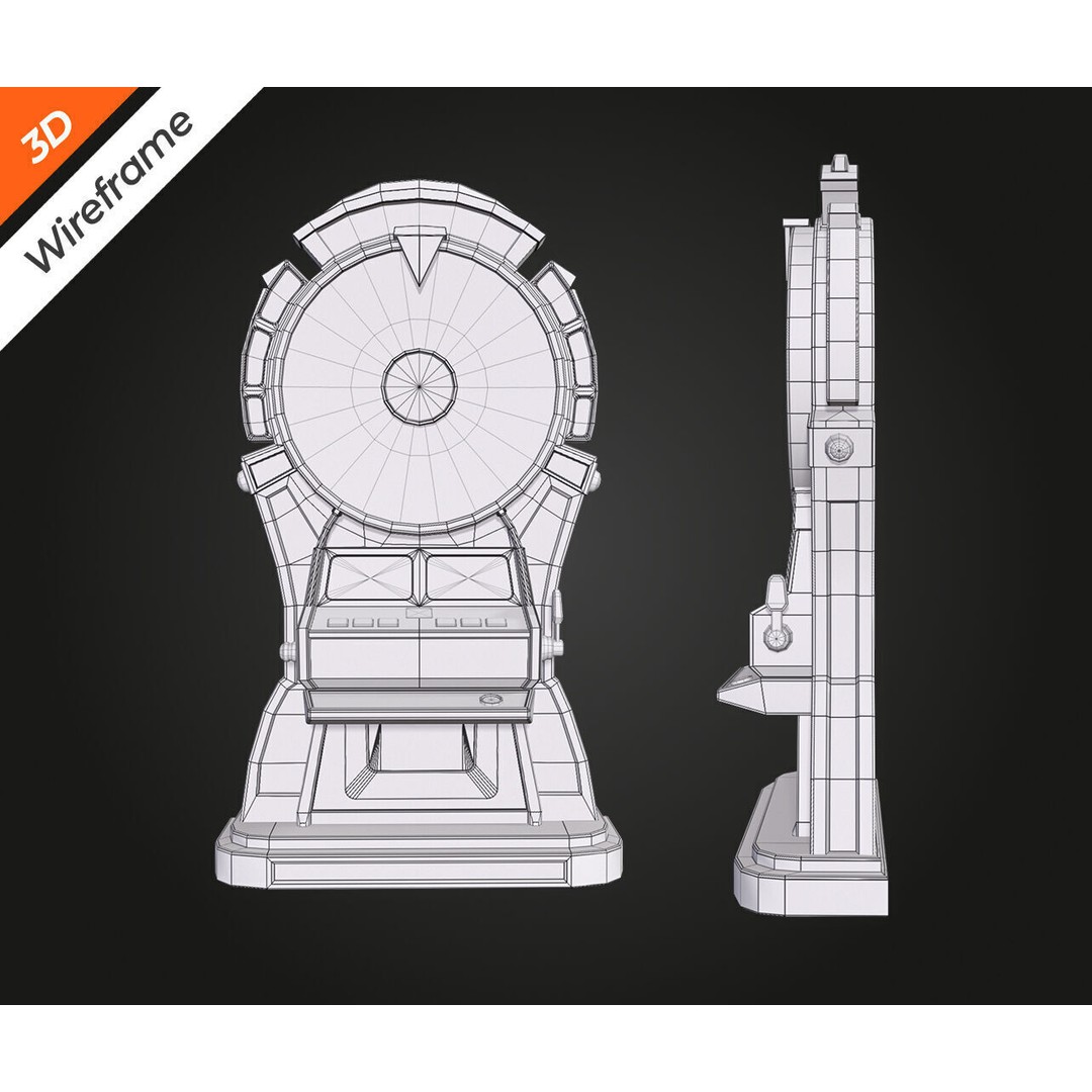 Lucky Spin Machine 3D Model – Low Poly Game Asset, FBX, PBR Textures - View 14