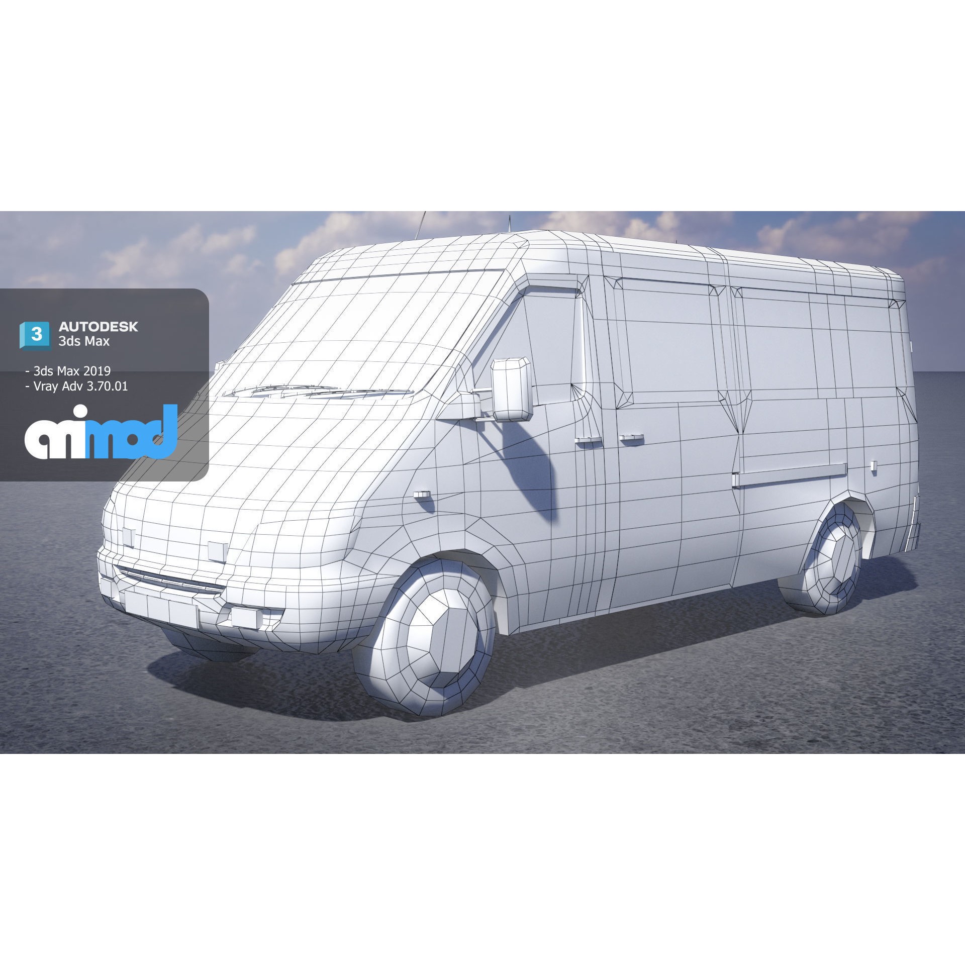 TW School Bus - Game-Ready 3D Model - View 7