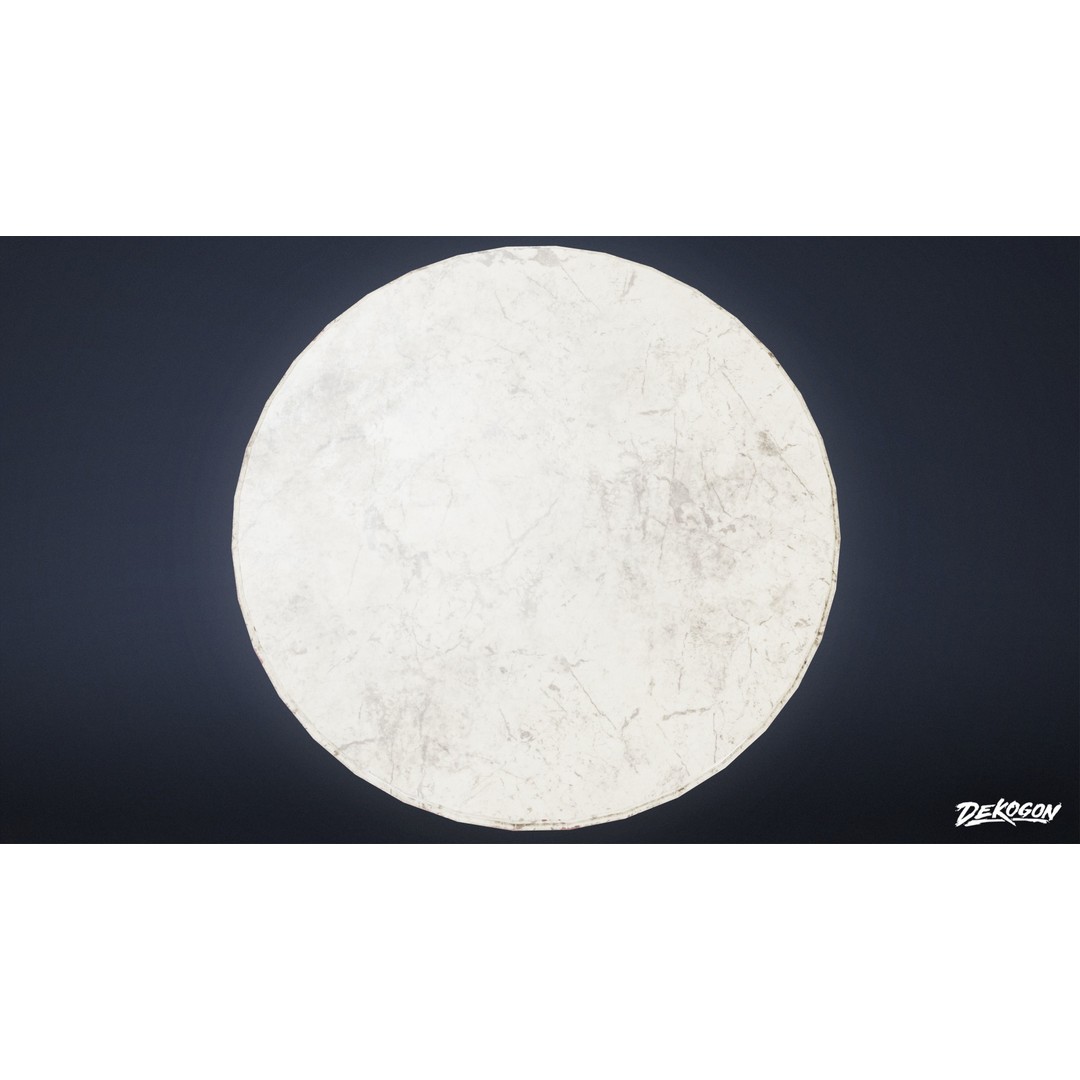 Marble Table 3D Model – Low Poly Game Asset, FBX