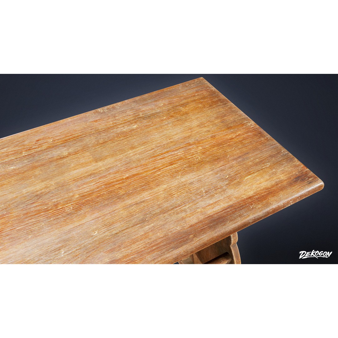 Side Table 3D Model – Low Poly Furniture Asset, FBX PBR Textures - View 18