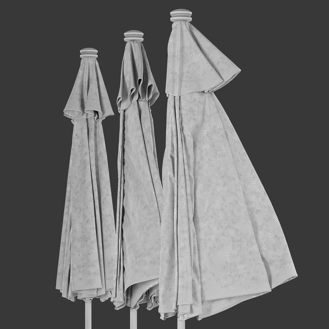 IKEA HOGON Umbrella 3D Model – Detailed Outdoor Furniture, FBX/OBJ