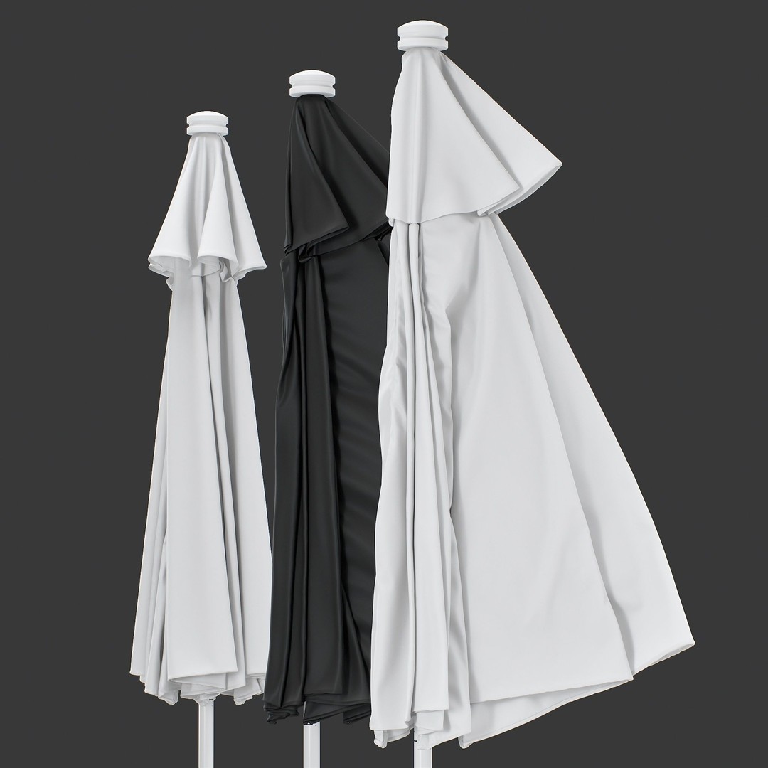 IKEA HOGON Umbrella 3D Model – Detailed Outdoor Furniture, FBX/OBJ - View 10