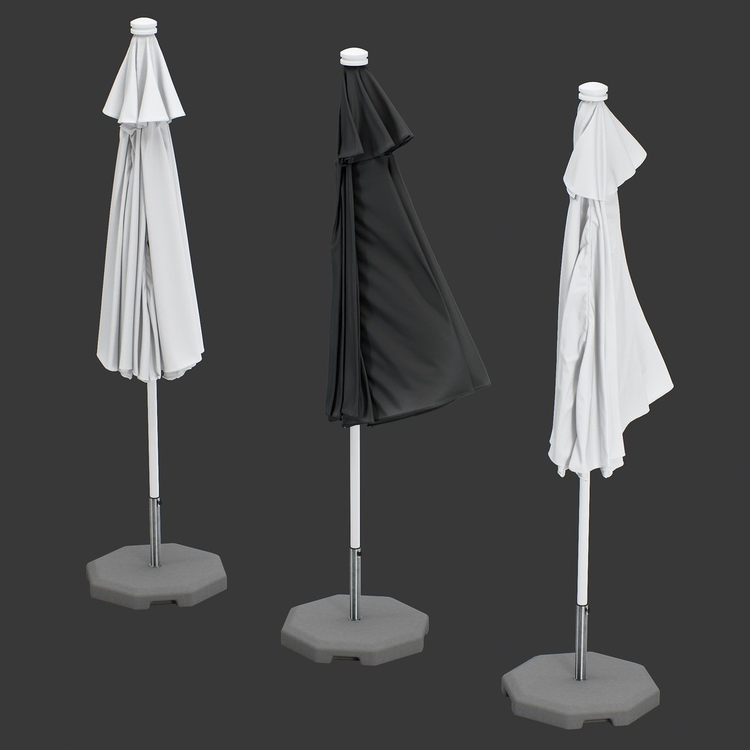 IKEA HOGON Umbrella 3D Model – Detailed Outdoor Furniture, FBX/OBJ - View 8