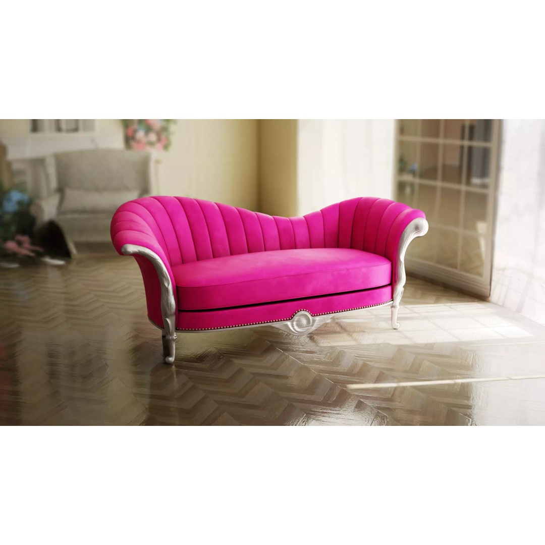 Chaise Lounge Sofa 3D Model – Low Poly PBR Game Asset, FBX - View 2