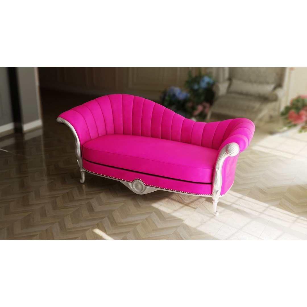 Chaise Lounge Sofa 3D Model – Low Poly PBR Game Asset, FBX - View 3