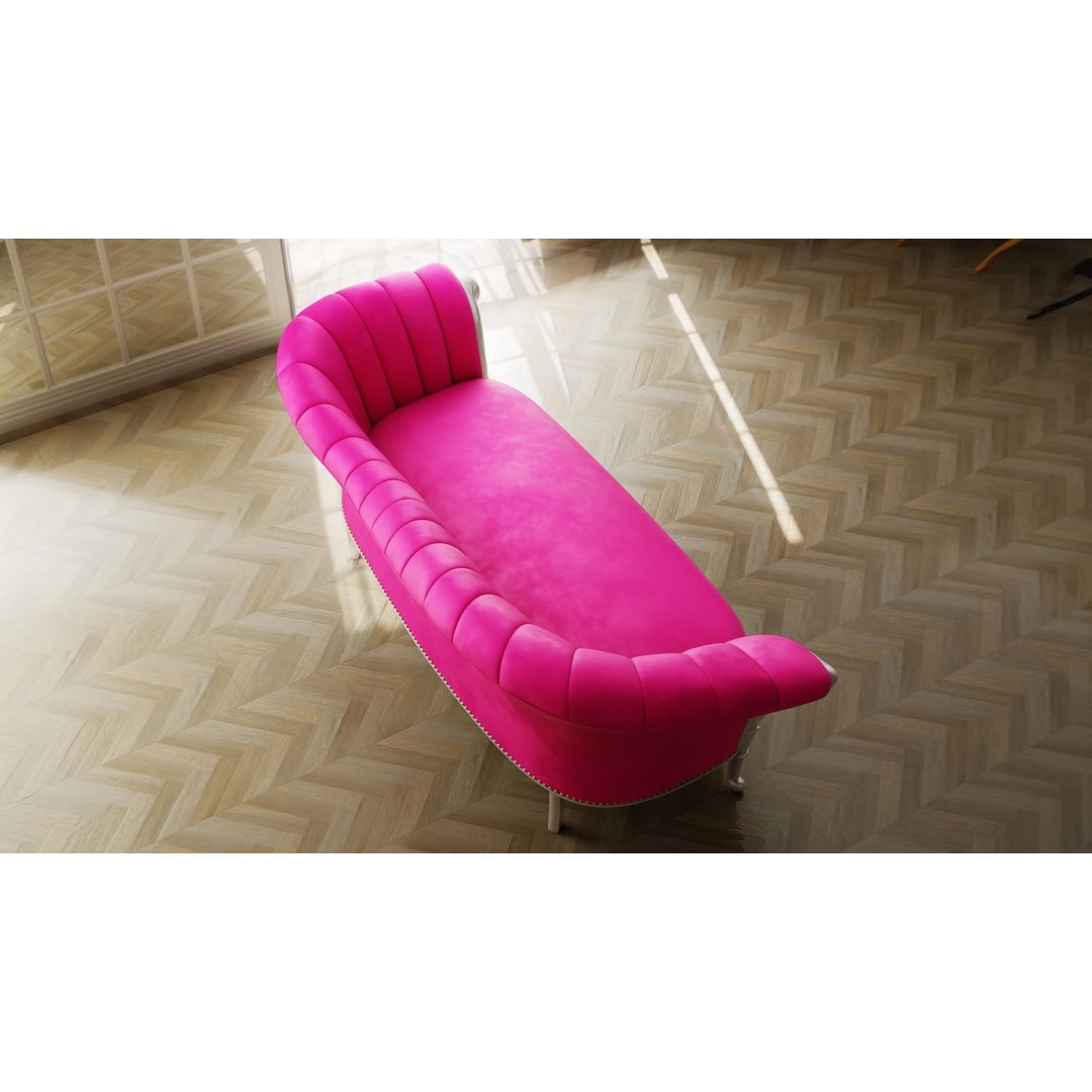 Chaise Lounge Sofa 3D Model – Low Poly PBR Game Asset, FBX - View 5