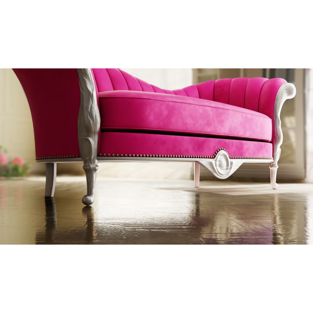 Chaise Lounge Sofa 3D Model – Low Poly PBR Game Asset, FBX - View 6