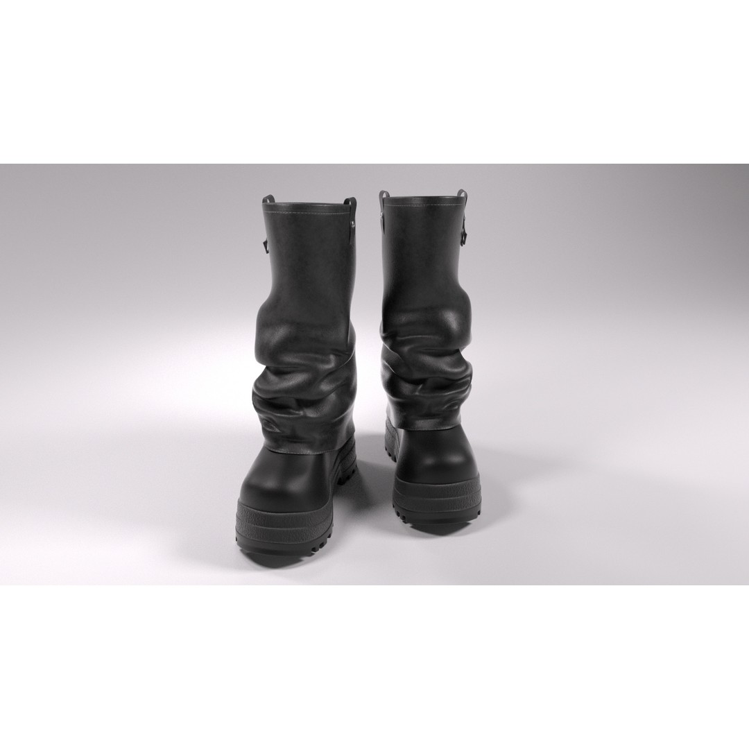 Disturb Boots 3D Model – Realistic Female Footwear, PBR Textures - View 3
