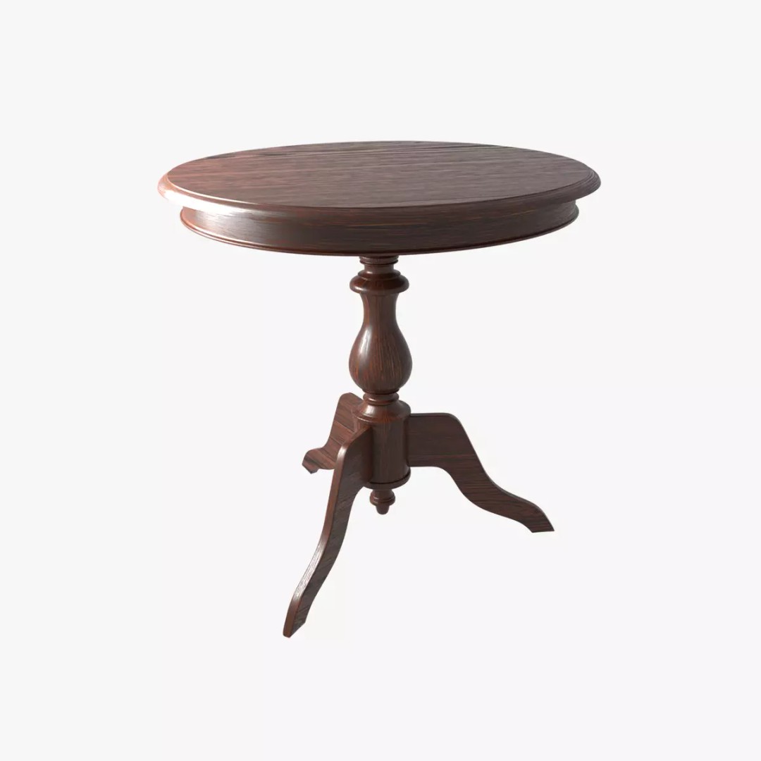 Wooden Table 3D Model – Elegant Interior Decor Asset, PBR Textures - View 2
