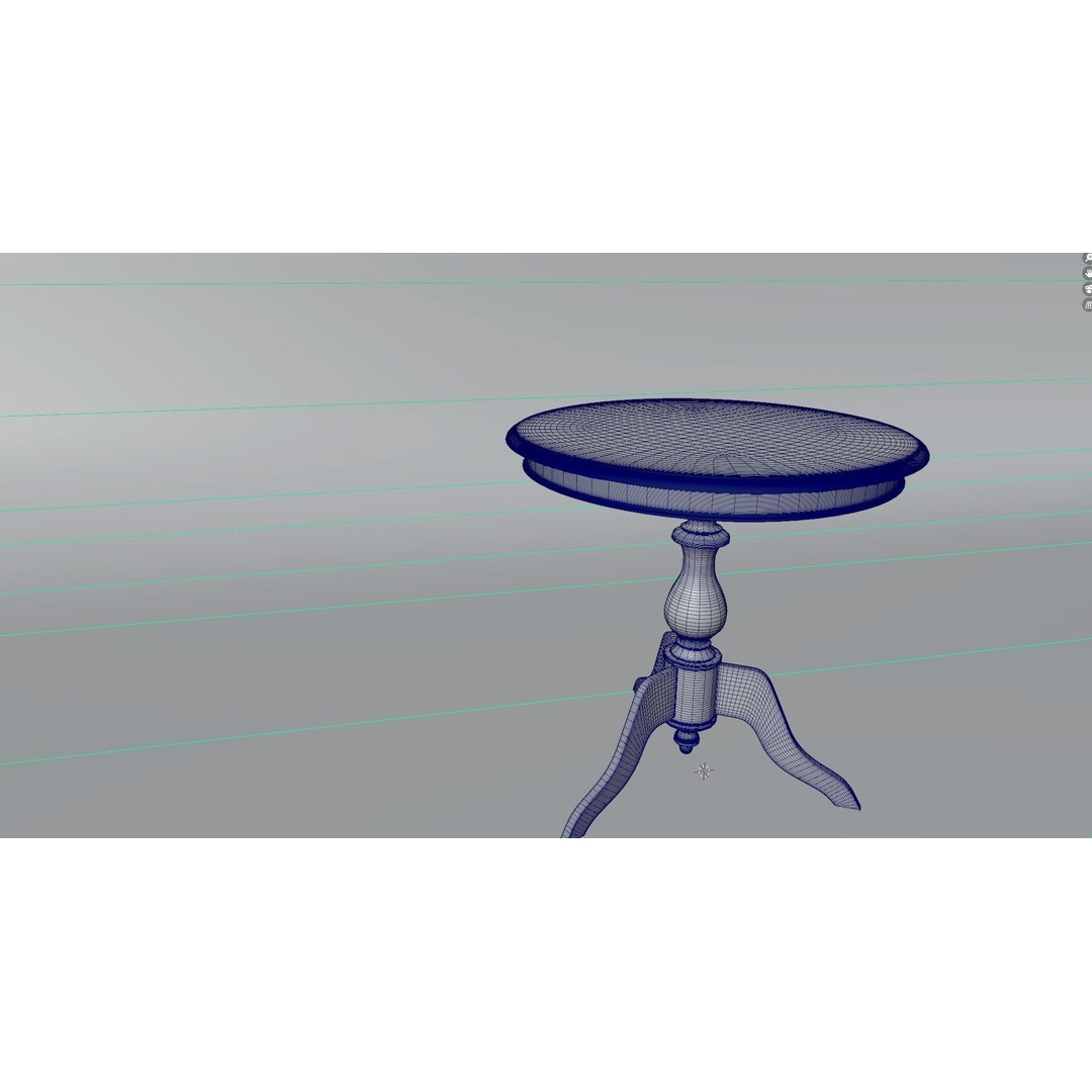 Wooden Table 3D Model – Elegant Interior Decor Asset, PBR Textures - View 8