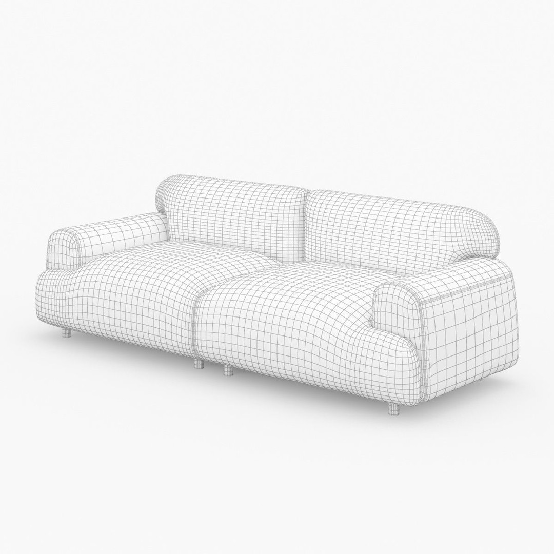 Oversize Deep Seat Sofa 3D Model – High Poly PBR Couch, FBX, OBJ - View 36