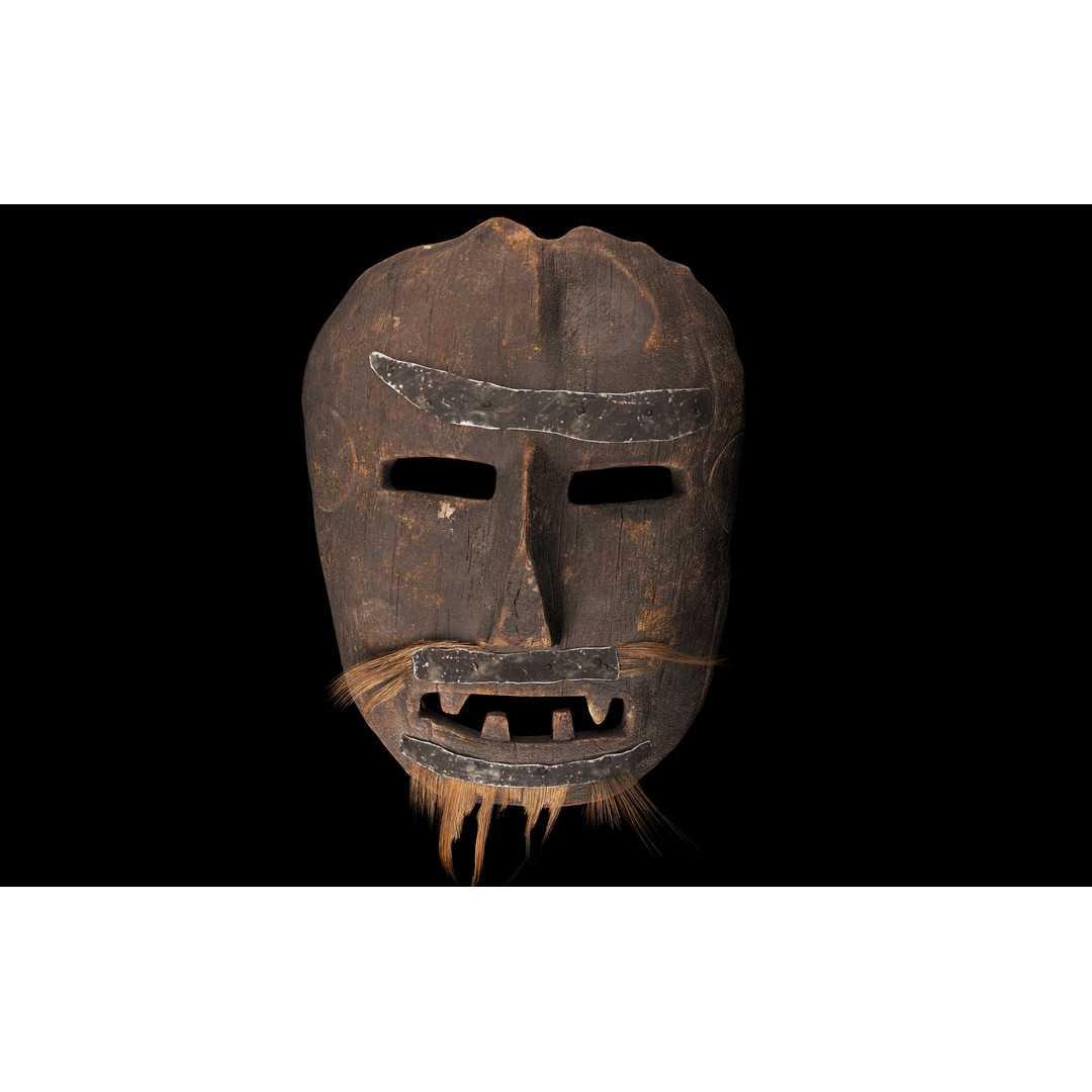 Animistic Mask 3D Model – Low Poly Historical Asset, FBX & OBJ - View 3