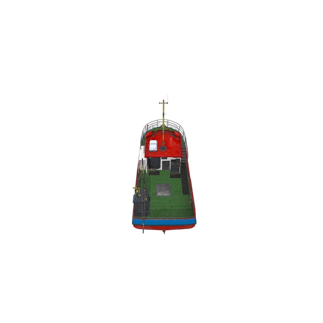 Fishing Boat 3D Model – Low Poly PBR Game Asset, FBX, OBJ - View 8