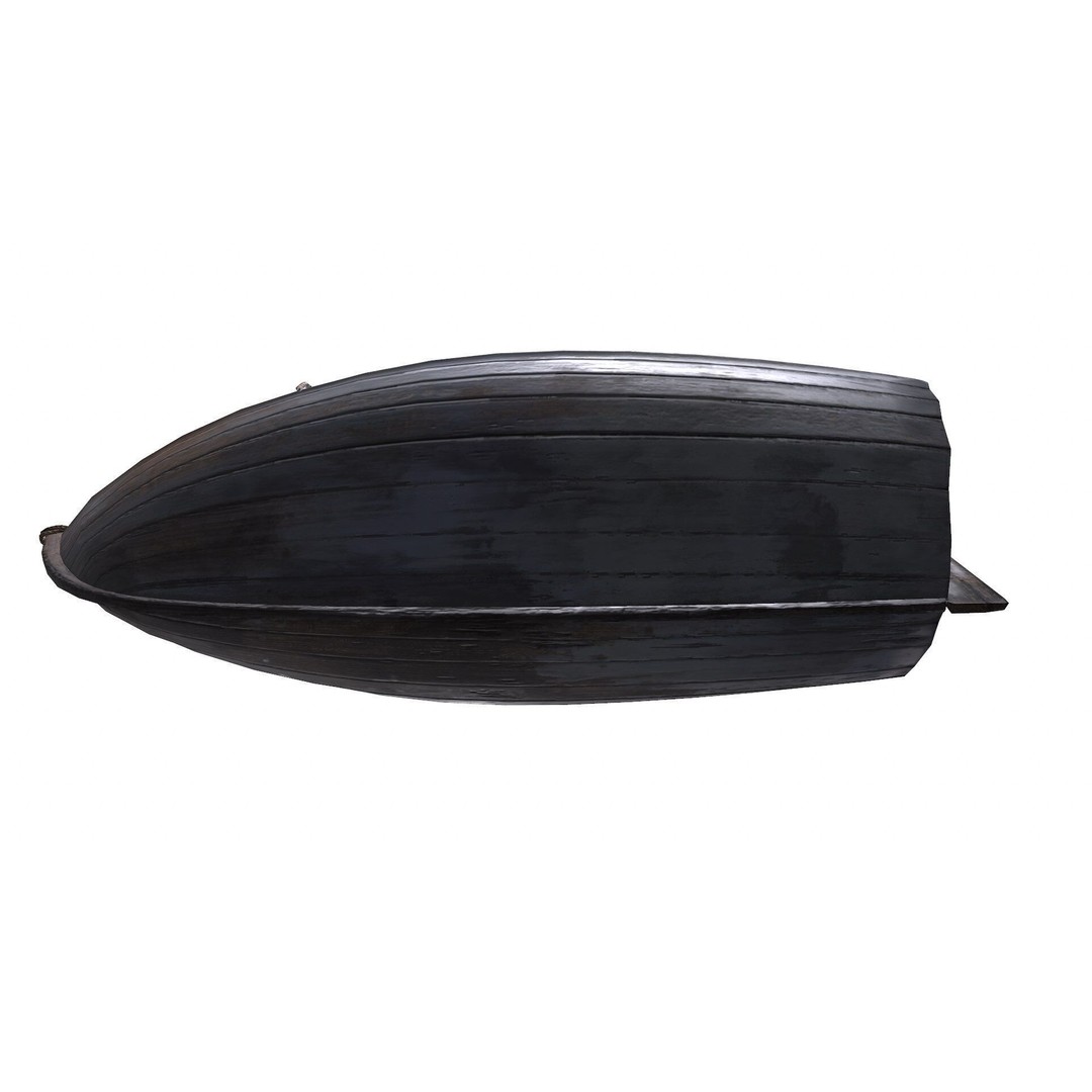 Old Wooden Boat 3D Model – Low Poly PBR Game Asset, FBX, OBJ - View 48