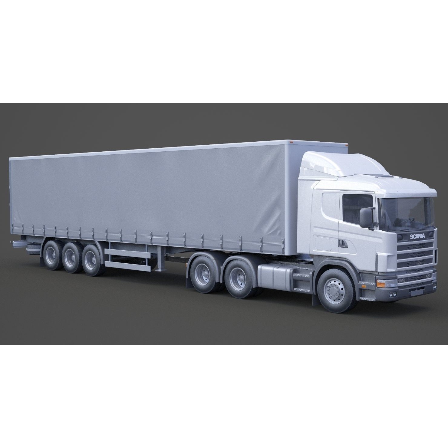 Container Truck 01 - Game-Ready 3D Model - View 5
