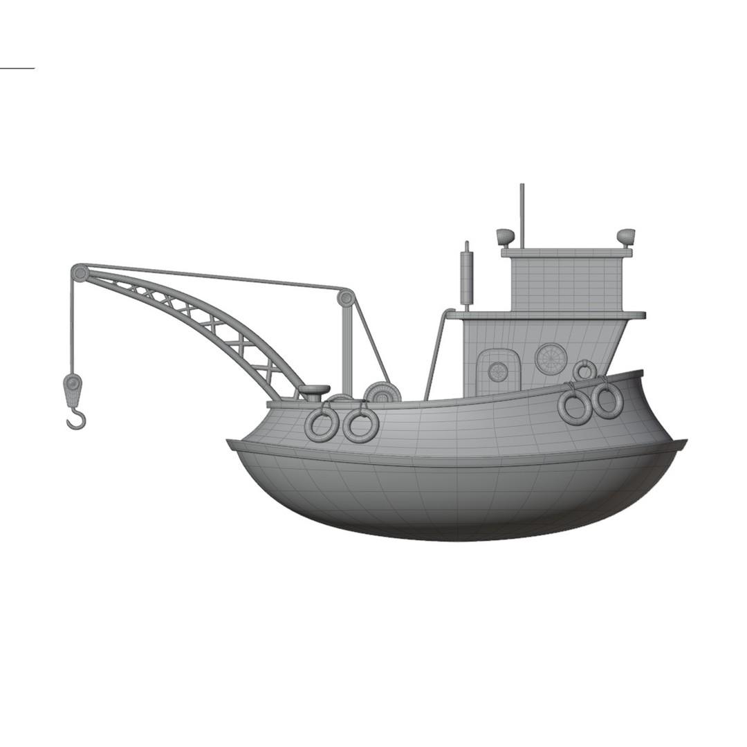 Fish Cash Boat 3D Model – Detailed Game-Ready Asset, FBX, OBJ - View 10