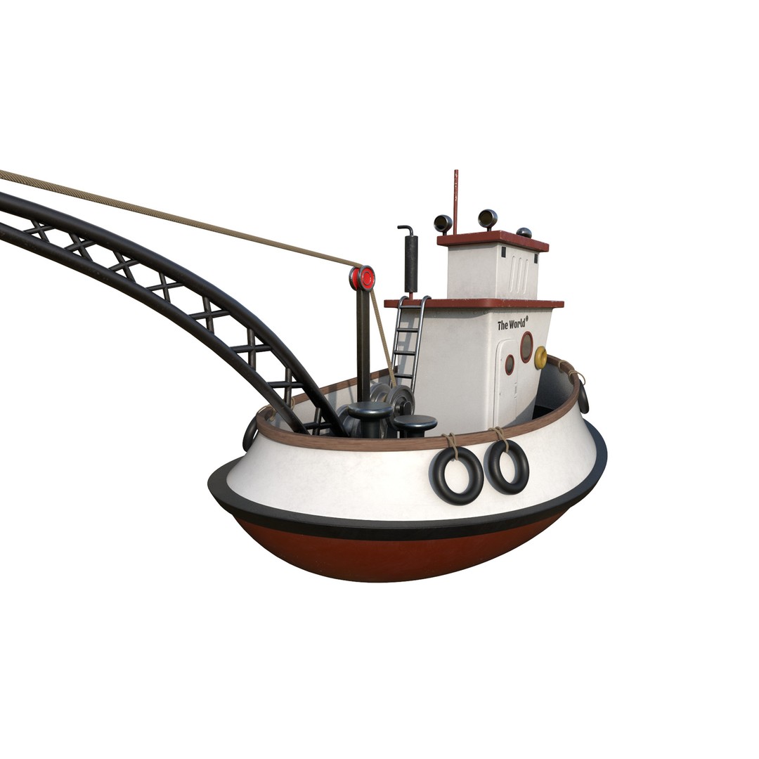Fish Cash Boat 3D Model – Detailed Game-Ready Asset, FBX, OBJ - View 5