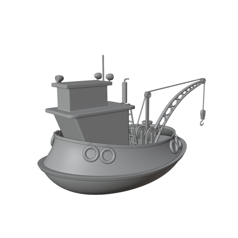 Fish Cash Boat 3D Model – Detailed Game-Ready Asset, FBX, OBJ - View 7