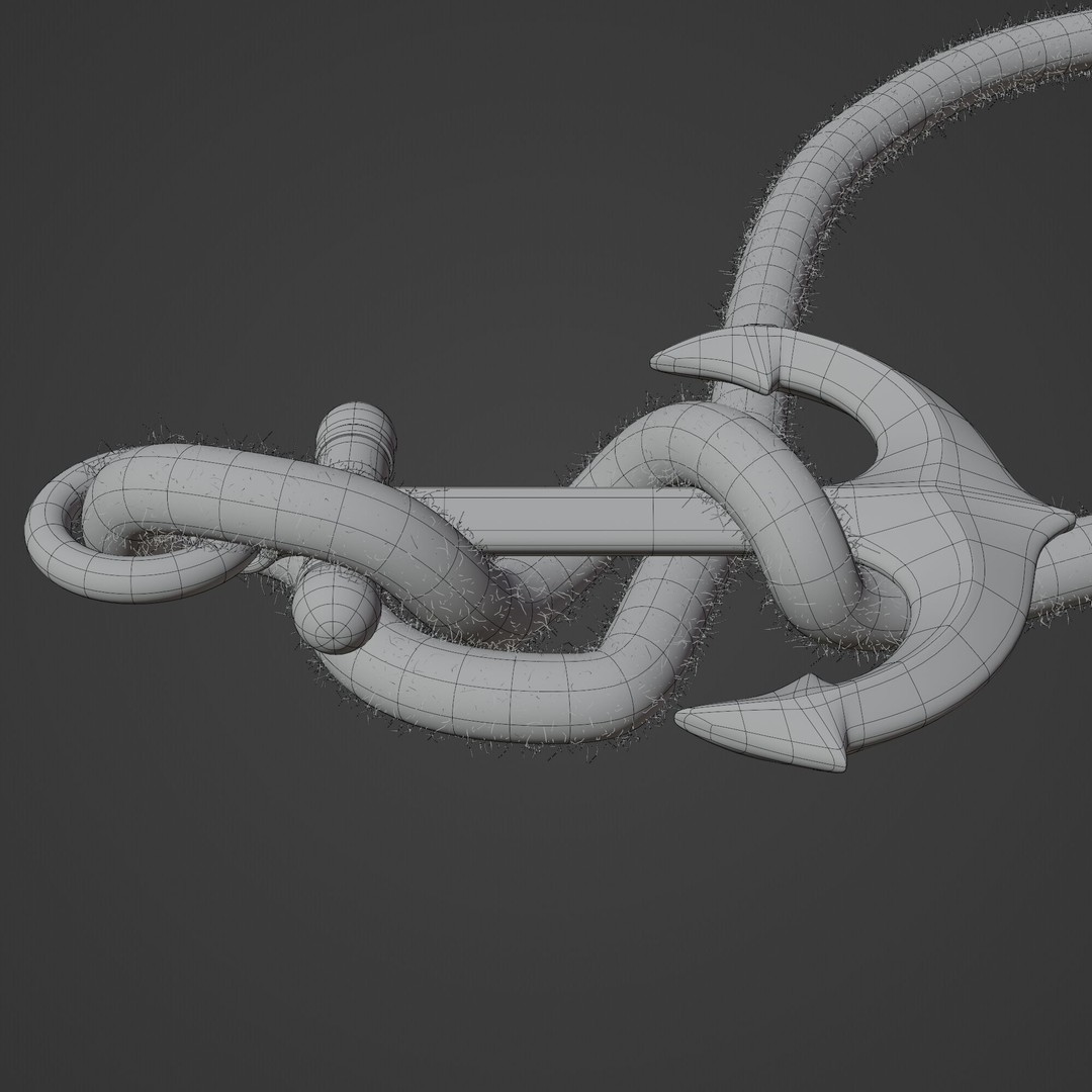 Anchor 3D Model – High Poly Industrial Watercraft Asset, Blender, FBX, OBJ - View 12